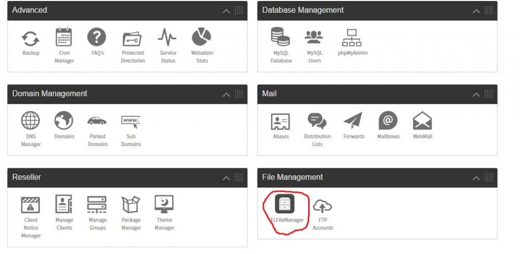 El file manager drag