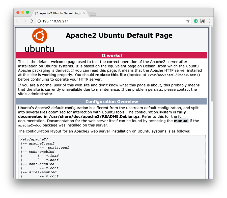 apache 2 default page