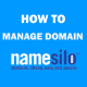 How to manage domain at NameSilo