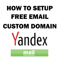How to setup Custom Email Domain with Yandex