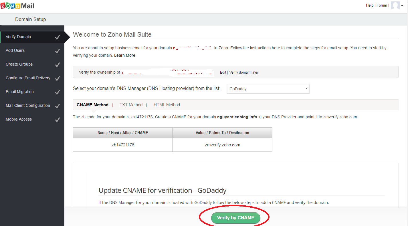 zoho verify cname2